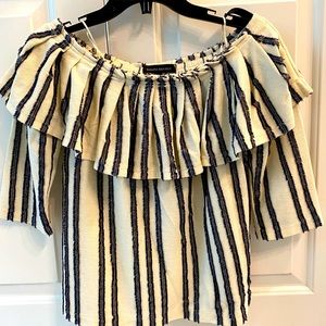 S Banana Republic off shoulder 3/4 sleeve shirt